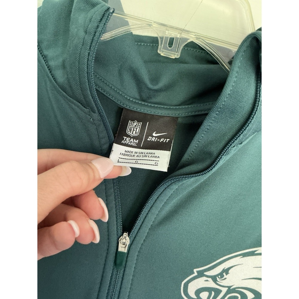 Women's Nike Dri Fit NFL Philadelphia Eagles Half Zip Pull Over Size Large - Picture 2 of 4